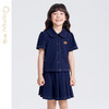 笛莎千与2025夏季新款女童时尚学院风短袖百褶裙套装 商品缩略图2