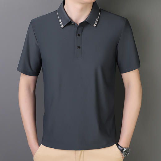 【冰丝】【DCS】大依优型大码翻领短袖POLO衫男加肥大码夏装衣服休闲时尚半袖体恤休闲商务 商品图2