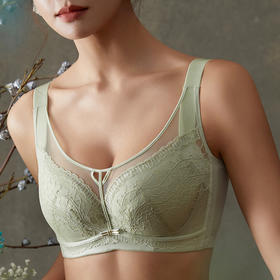 QC-Y1322 记忆软钢圈大棉杯大胸显小舒适承托减压防震稳固承托聚拢文胸（单件）