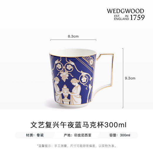 WEDGWOOD威基伍德文艺复兴骨瓷马克杯水杯威基伍德文艺复兴骨瓷马克杯2件装(蓝+红) 商品图1