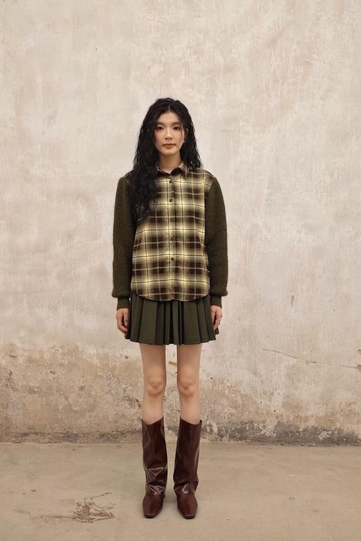 Kai & Kiera 设计感叠穿针织衬衫两件套上衣 19797 商品图5