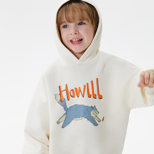 马克珍妮男童趣味动物软糯连帽卫衣宝宝上衣2025年春装新款250038 商品图4