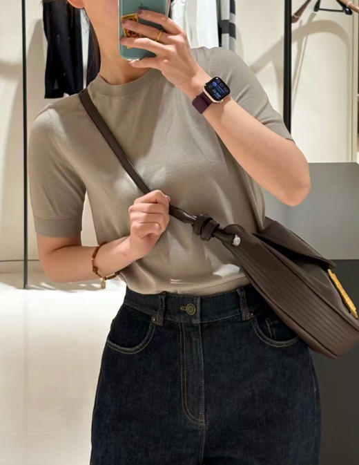 319-7 巨巨巨显瘦 小禾专属钻石羊毛 200S超细羊毛 正肩合身 极简针织中袖 商品图4