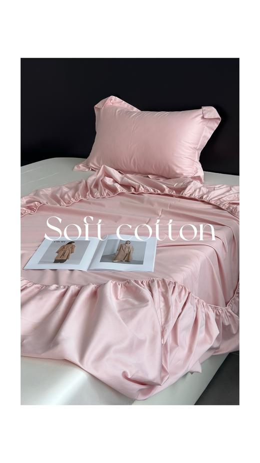 自然醒长绒棉贡缎床笠纯棉100全棉床罩单件纯色床套1米5防滑全包CY 商品图2