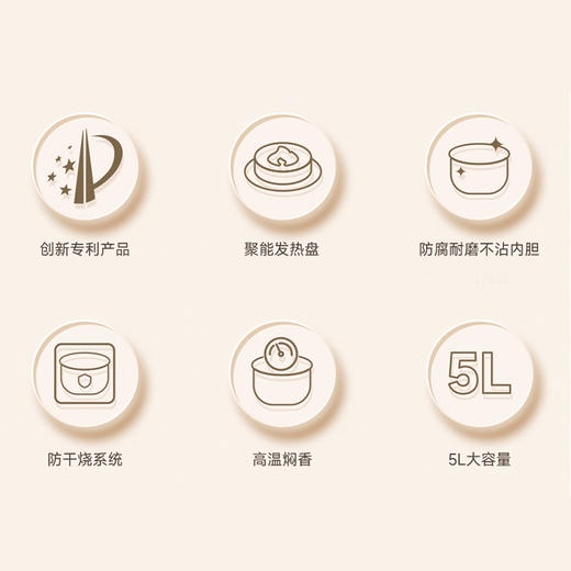 【自营】创维 5L电饭煲　F628 双层水性不粘内胆;不粘锅 商品图2