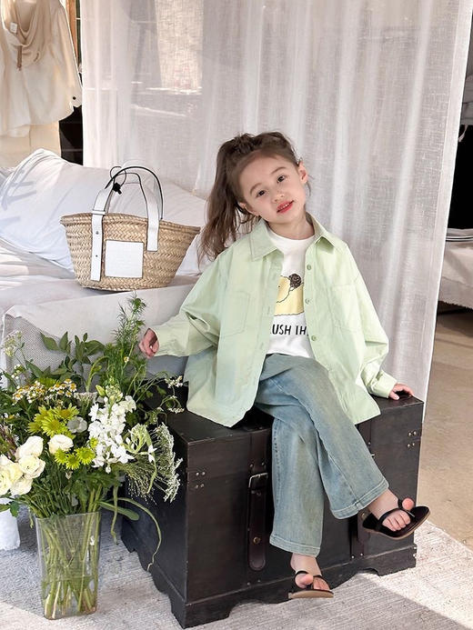 儿童糖果色纯棉衬衫 商品图4