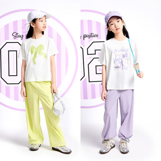 【实体店同款】女童全腰梭织单裤夏季新款安奈儿童装AG526675 商品图3