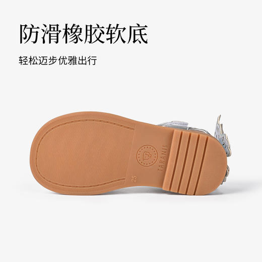 泰兰尼斯夏季小童段梦幻蝴蝶结女童皮凉鞋T11X2B1732 商品图3