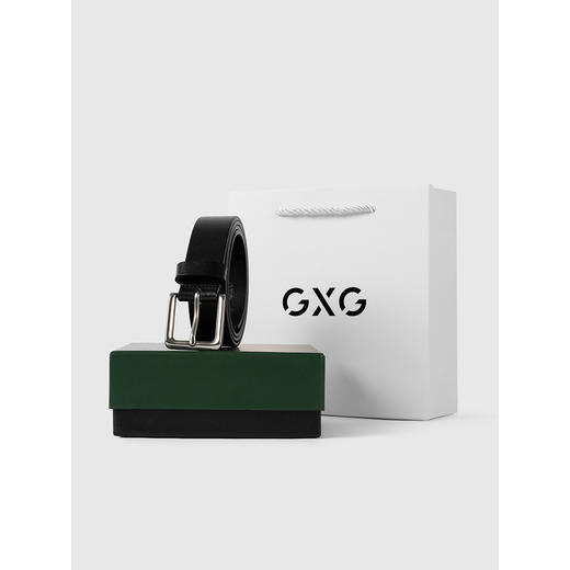 GXG男装 男士针扣纯牛皮年轻人潮流款裤腰带男 商品图4