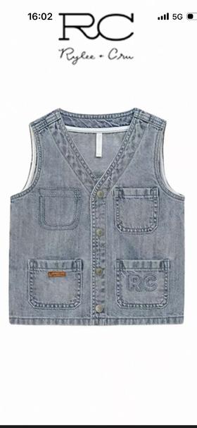 【春上新】8楼 RYLEE CRU童装 牛仔马甲吊牌价：499活动价：449