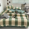 蓝若亭亲肤棉军绿大格纽扣款四件套 商品缩略图0