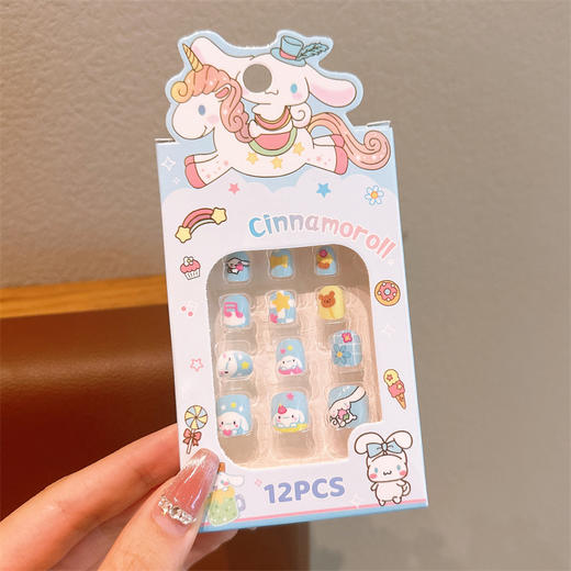 【造型可爱，经济实惠】儿童指甲贴片 2025新款 儿童美甲贴纸 女孩夜光指甲贴 女童小公主换装玩具-QQ 商品图8
