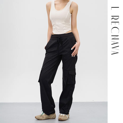 L RECNAVA 轻量防水直筒工装裤 抽绳腰头可调节 多功能口袋很能装 脚口抽绳 可直筒可束脚 商品图6