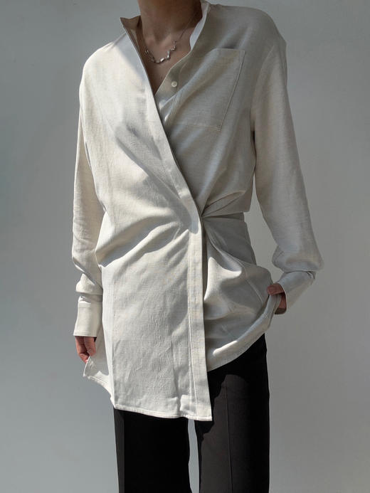 DONSEE10｜DS10SS2514-A 米白休闲长款衬衫 商品图10