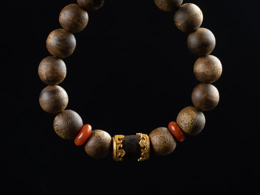 XY0154沉香南红925银古色手串 商品图5