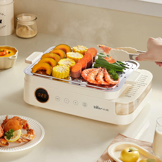 小熊/Bear 电蒸锅 DZG-CB3P2 米白色 电子式 三层蒸 商品图6