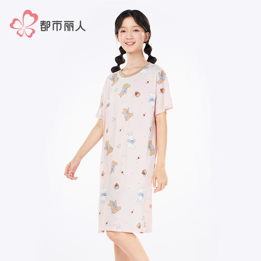 都市丽人超值精选女士特价棉质短袖套装薄凉感洞洞布短袖类LHH6B2 商品图2