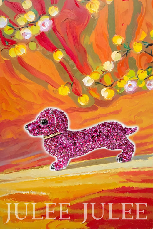 18K白金尖晶石胸针颈链 商品图4