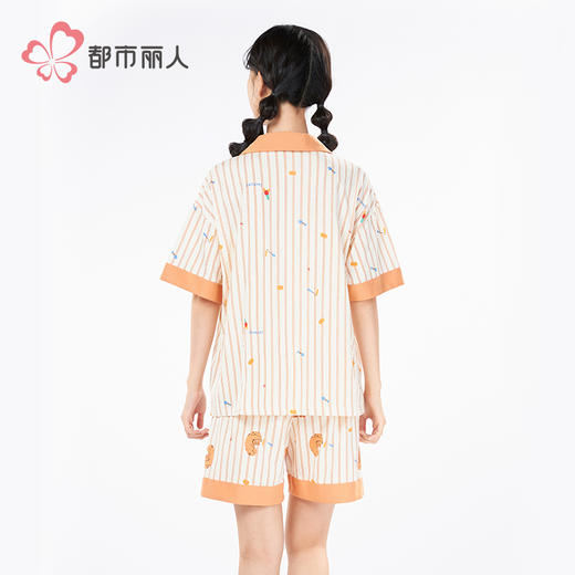 都市丽人舒适外出女士棉质短袖套装薄32支纯棉单面短袖类LHH1D9 商品图3