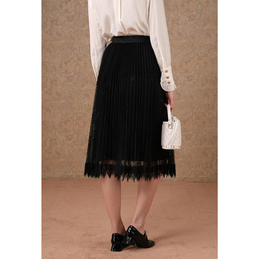 乔万尼新品纱裙刺绣蕾丝优雅半身裙EM3D428 商品图5