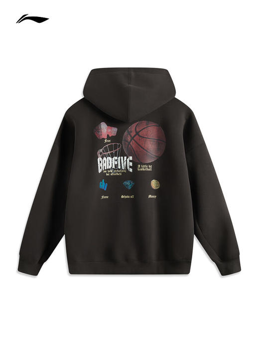 李宁反伍连帽卫衣男2025春季新款文化休闲时尚宽松运动上衣AWDV029 商品图1