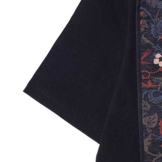 T2828夏季高级感新款国风小鸟花卉刺绣圆领短袖T恤宽松情侣复古上衣 商品图4