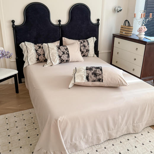 A类立体蝴蝶雪纺花边四件套  公主风蕾丝绣花套件 商品图13