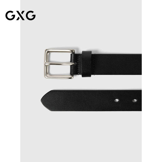 GXG男装 男士针扣纯牛皮年轻人潮流款裤腰带男 商品图1