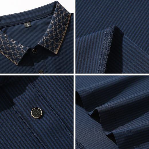 【冰丝弹力】【DCS】大依优型大码翻领短袖POLO衫男加肥大码夏装衣服休闲时尚半袖体恤休闲商务 商品图5