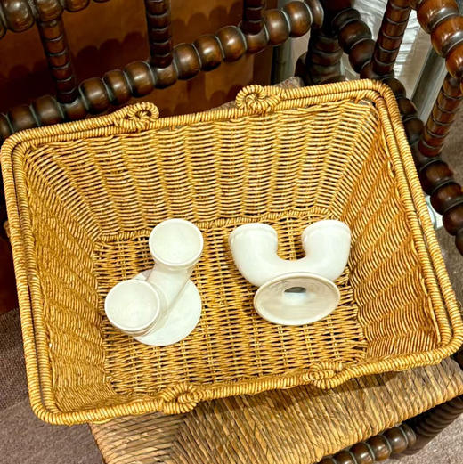 【苏州】英国中古纯白陶瓷双蛋杯 商品图6