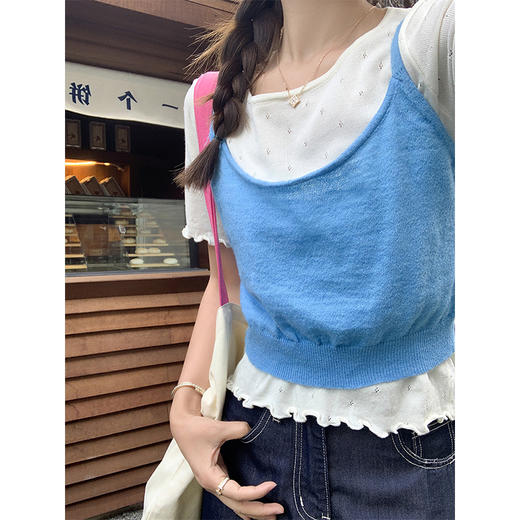 【110元任选3件】现货秒杀！卖完下架不再补 ！微信粉丝打折价！！针织吊带背心 商品图1