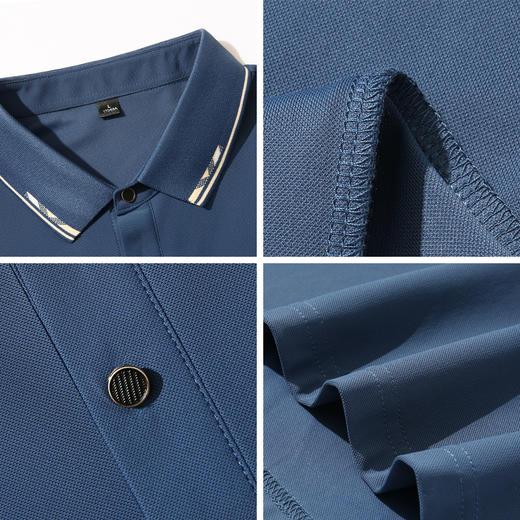 【冰丝】【DCS】大依优型大码翻领短袖POLO衫男加肥大码夏装衣服休闲时尚半袖体恤休闲商务 商品图5