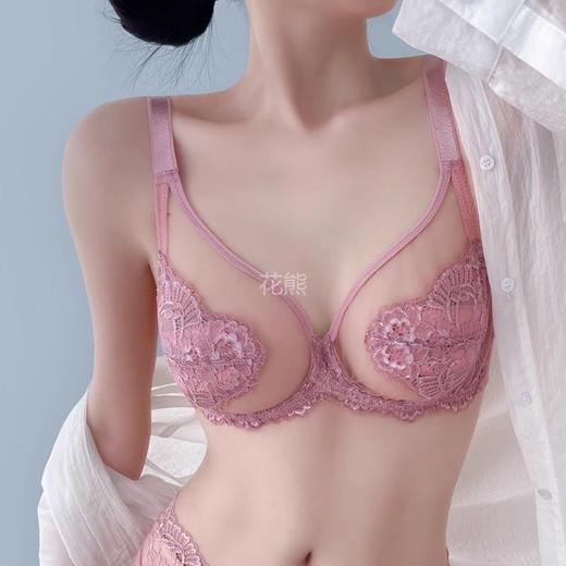 【蕾丝内衣套装】夏天必备 文胸十内裤!到手两件套!!性感口蕾丝细节 让日常穿搭 更加有仪式感 薄款设计，上身没负担，轻松透气全罩杯，全面呵护胸部，完美的承托收副乳防下垂超薄款文胸，体型更加迷人 商品图3