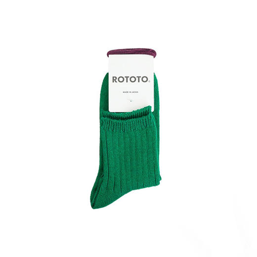 ROTOTO LINEN COTTON RIBBED 日本奈良制亚麻棉混纺男女低帮袜 商品图4