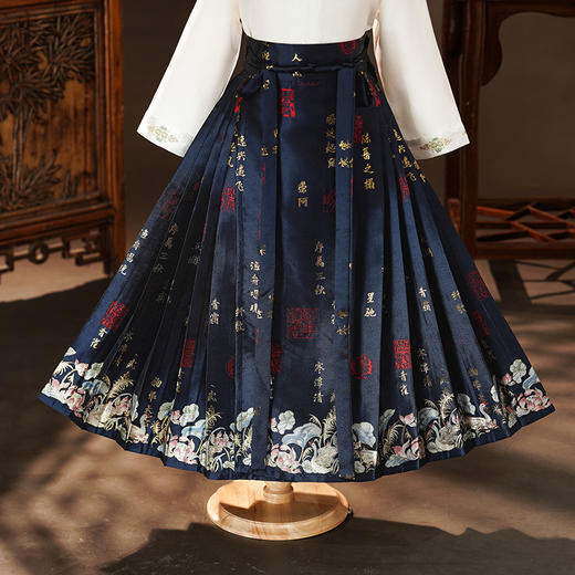 苏城纪童装汉服马面裙套装-渔舟唱晚 商品图10