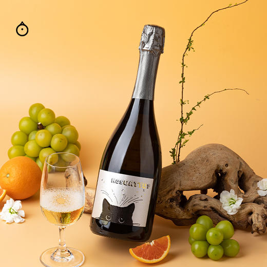 企鹅市集|意大利罗达酒庄 小黑猫橙花麝香莫斯卡托甜白起泡2023 人气爆款 DOCG 香槟法发酵 商品图1