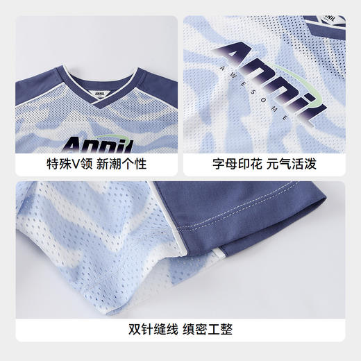 【实体店同款】男童圆领短袖上衣夏季新款安奈儿童装AB521625 商品图4