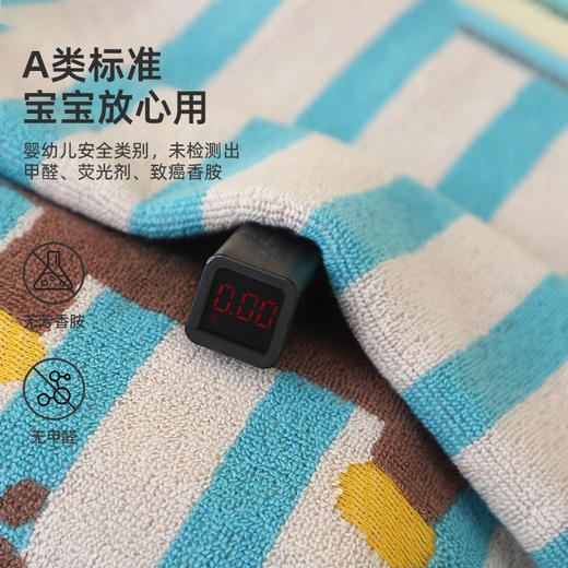 洁丽雅纯棉A类儿童毛巾全棉洗脸家用洗澡卡通面巾柔软吸水小毛巾 商品图4