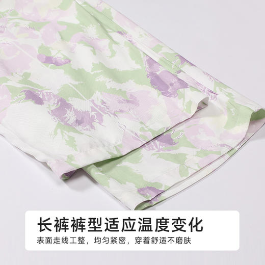 都市丽人生活家居女士梭织棉七分袖套装薄梭织人棉长袖类LHH1E4 商品图8