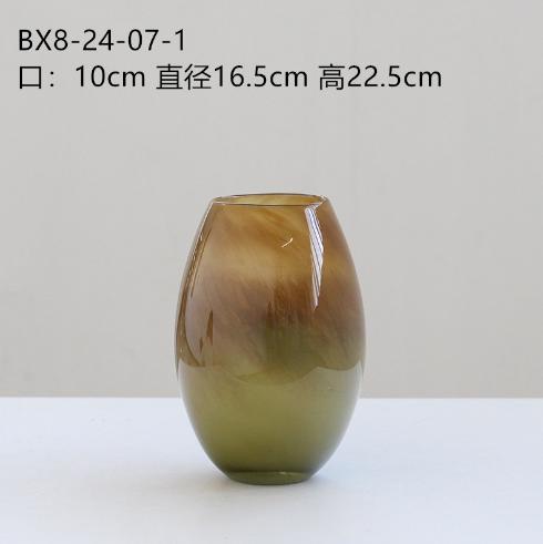 简约中式小口渐变纹手工创意花瓶鲜花餐桌玄关居家吊钟马醉木花瓶 商品图11