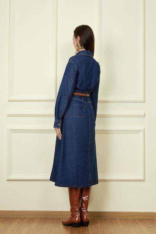 LNNNS 复古款牛仔开衫连衣裙 19813 商品图7