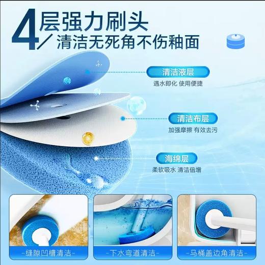 佳帮手马桶刷   家用无死角一次性马桶刷新款壁挂卫生间洗厕所清洁刷子3.236 商品图4