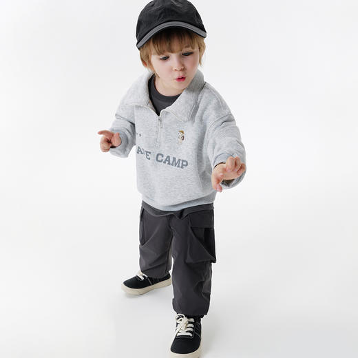 马克珍妮男女童活力立领运动卫衣儿童宽松上衣2025春装新款250069 商品图1