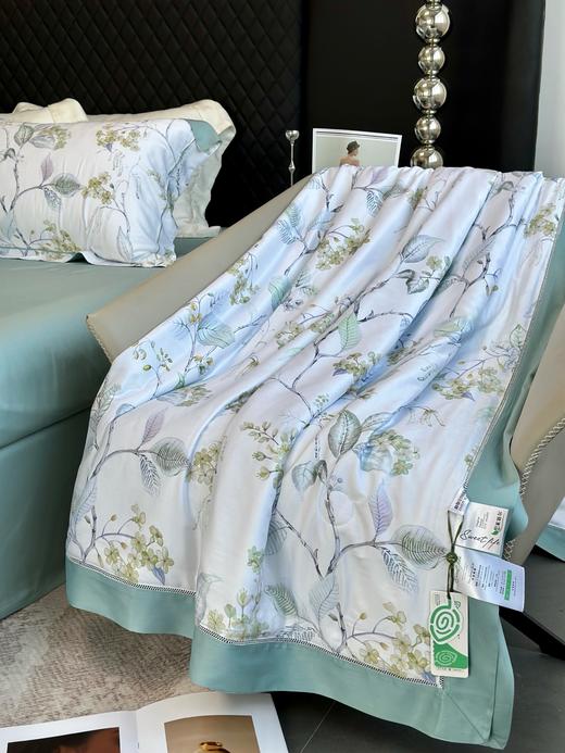 自然醒100%奥地利兰精天丝印花镂空夏被可机洗夏凉被凉感空调被数码印花床单薄被子四件套CY 商品图0