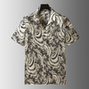 【戗驳领】【DDA】大依优型大码花衬衫短袖衬衫翻领衬衣商务休闲透气半袖夏季上衣男士 商品缩略图0