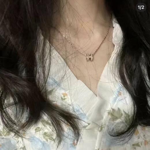 老鼠货 mini可过奢品鉴定 小号！爱马仕正品订单POP 爱马shi 小号迷你 pop H经典标志项链 商品图2