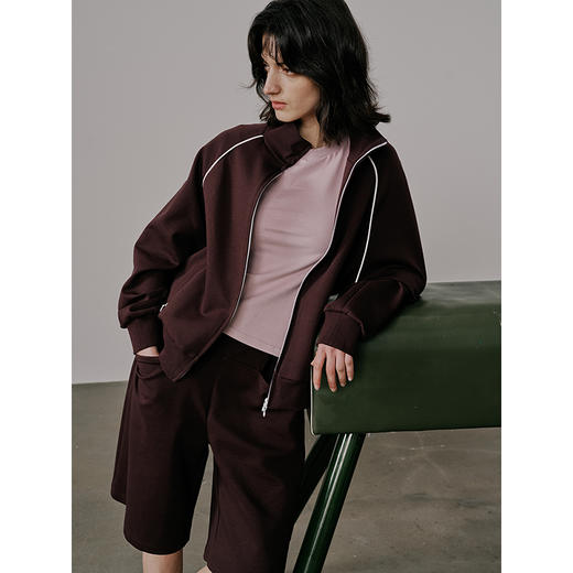 UMILAB【云游】棉×莱赛尔混纺触感丝滑发泡logo修身显瘦T恤T718M 商品图4