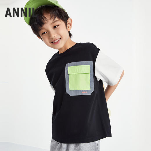 男童SORONA圆领短袖针织衫夏季新款安奈儿童装EB521188 商品图1