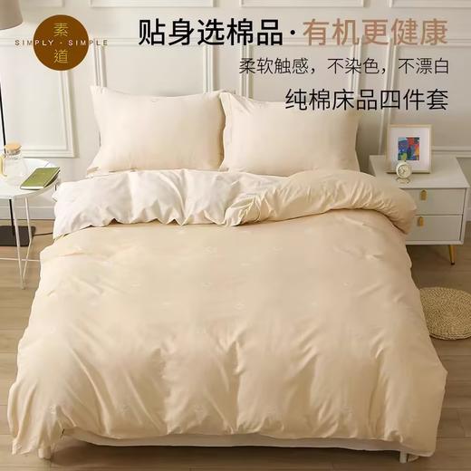 素道有机彩棉 床上四件套  三件套 床单  被套 双人床上用品【京东快递送货上门】 商品图0