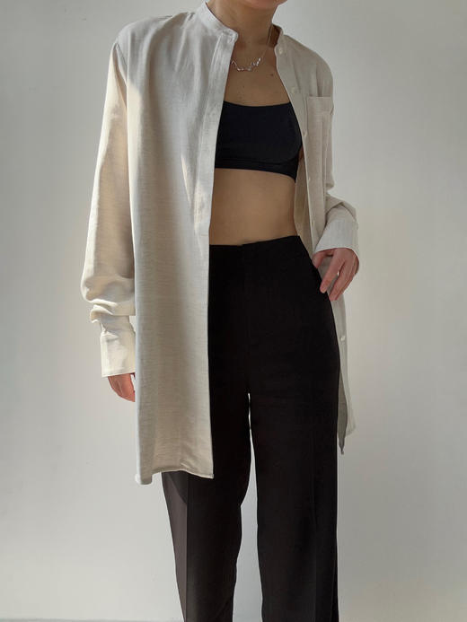 DONSEE10｜DS10SS2514-A 米白休闲长款衬衫 商品图0